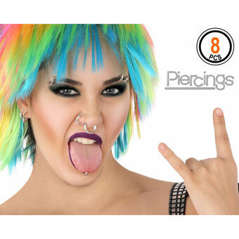 Piercing Zilverkleurig 8 Onderdelen (7 Stuks)