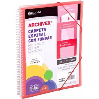 Organiser Map Carchivo Archivex-Star Rood A4 Spiraal