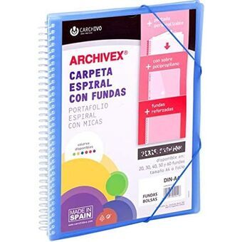 Organiser Map Carchivo Archivex-Star Blauw A4 Spiraal