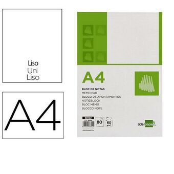 Schrijfblok Liderpapel BN02 Wit A4 80 Lakens