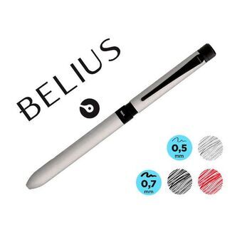 Boligrafo de tinta líquida Belius BB185 Zilverkleurig 1 mm