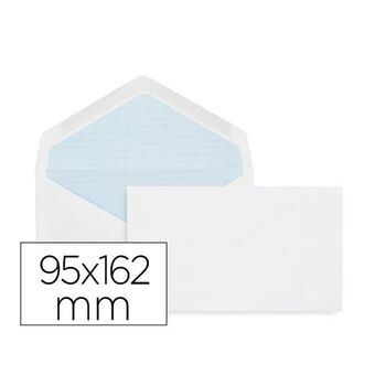 Enveloppen Liderpapel SO02 Wit Papier 95 x 162 mm (25 Stuks)