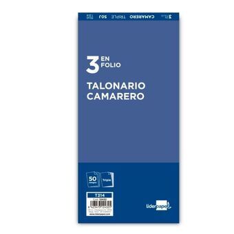 Chequeboekje voor obers Liderpapel T314 50 Lakens (5 Stuks)