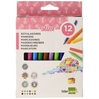 Set Viltstiften Liderpapel RT12 Multicolour 12 Onderdelen