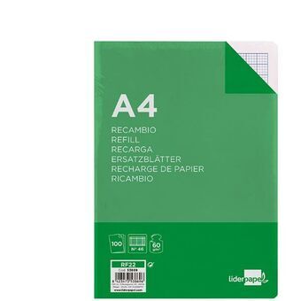 Navulling Liderpapel RF22 Wit A4 100 Lakens