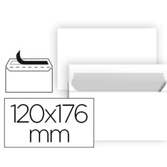 Enveloppen Liderpapel SB86 Wit Papier 110 x 220 mm (25 Stuks)