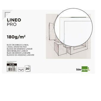 Tekenblok Liderpapel DL09 Wit 20 Lakens Karton