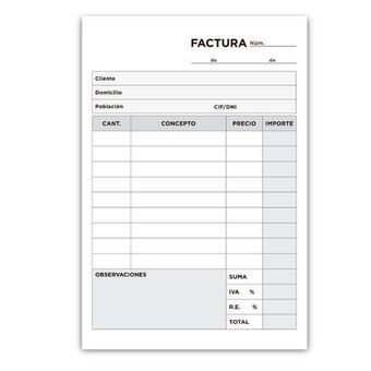 Factuurboek Liderpapel T316  IGIC 50 Lakens (10 Stuks)