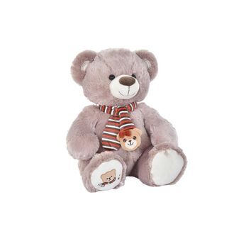 Knuffelbeer DKD Home Decor Wit Sjaal Bruin Polyester Kinderen Beer