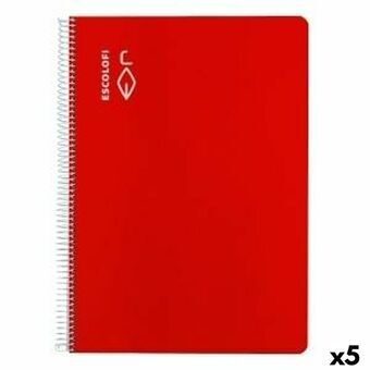 Schrift ESCOLOFI Din A4 50 Lakens 8 mm Rood (5 Stuks)