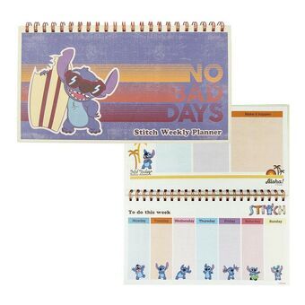 Weekplanner Disney Stitch Papier (35 x 16,7 x 1 cm)