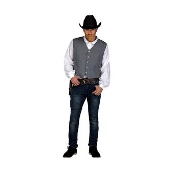 Kostuums voor Volwassenen My Other Me Grijs Cowboy Maat M/L Vest