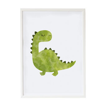 Schilderij Crochetts Multicolour Hout MDF 33 x 43 x 2 cm Dinosaurus