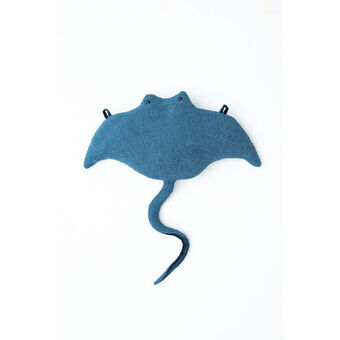 Knuffel Crochetts OCÉANO Donkerblauw Mantarog 67 x 77 x 11 cm