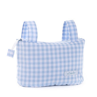 Organizer tas voor kinderwagen Mi bollito Blauw Vichy 15 x 18 x 45 cm