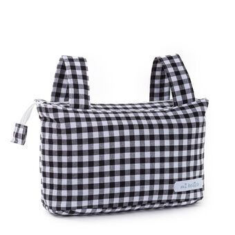 Organizer tas voor kinderwagen Mi bollito Zwart Vichy 15 x 18 x 45 cm