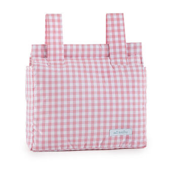 Organizer tas voor kinderwagen Mi bollito Roze Vichy 10 x 35 x 35 cm