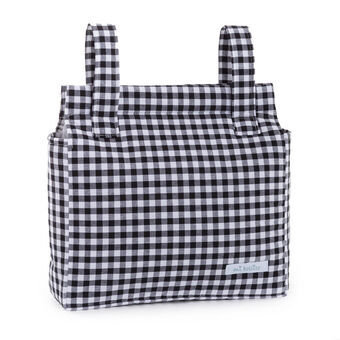 Organizer tas voor kinderwagen Mi bollito Zwart Vichy 10 x 35 x 35 cm