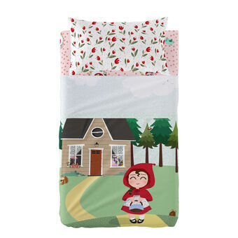 Set beddengoed HappyFriday Mr Fox Red Riding Hood Multicolour Wieg voor baby\'s 2 Onderdelen