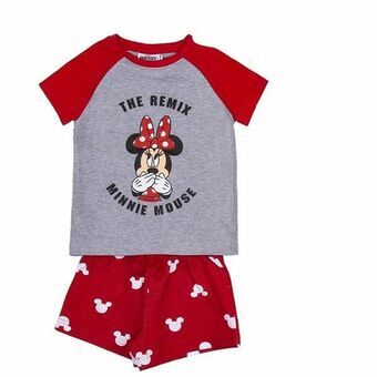 Zomerpyjama Minnie Mouse Rood Grijs