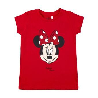 T-Shirt met Korte Mouwen voor kinderen Minnie Mouse Rood - 6 Jaar - 6 Jaar