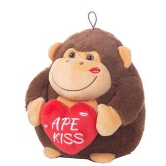 Knuffel Creaciones Llopis Gorilla Hart 22 cm