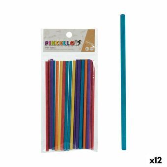 Stokjes Multicolour Handwerk Hout (12 Stuks)