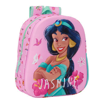 3D-Kinderrugzak Disney Princess Jasmine Roze 27 x 33 x 10 cm