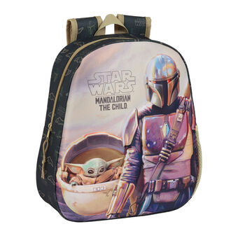 3D-Kinderrugzak The Mandalorian Zwart Beige 27 x 33 x 10 cm