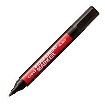 Permanente markeerstift Uni-Ball Nº 320F Zwart 12 Onderdelen