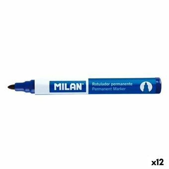 Permanente markeerstift Milan Blauw (12 Stuks)