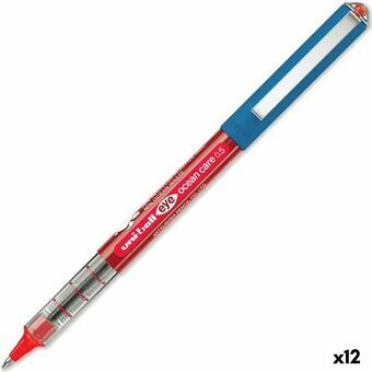 Boligrafo de tinta líquida Uni-Ball Eye Ocean Care 0,5 mm Rood (12 Stuks)