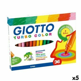 Set Viltstiften Giotto Turbo Color Multicolour (5 Stuks)