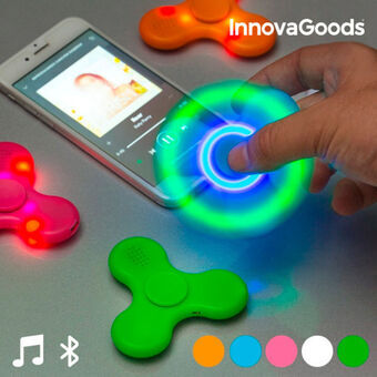 InnovaGoods Ledspinner met Luidspreker en Bluetooth 