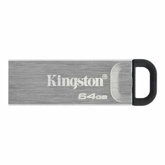 USB stick Kingston DTKN/64GB Sleutelhanger Zilverkleurig Zwart Zilver 64 GB