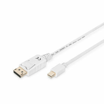 DisplayPort Mini naar DisplayPort Kabel Digitus AK-340102-020-W Wit 2 m