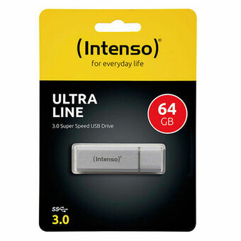 USB stick INTENSO 3531490 USB 3.0 64 GB Zilverkleurig 64 GB DDR3 SDRAM