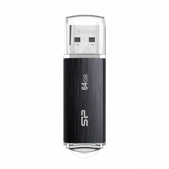 Pendrive Silicon Power SP064GBUF3B02V1K Zwart 64 GB