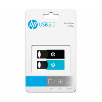 USB stick HP HPFD212-64-TWIN USB 2.0 64GB 2 Stuks