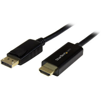 DisplayPort naar HDMI Kabel Startech DP2HDMM2MB 2 m Zwart