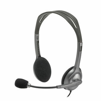 Hoofdtelefoon met Hoofdband Logitech 981-000271 Zwart Zilverkleurig