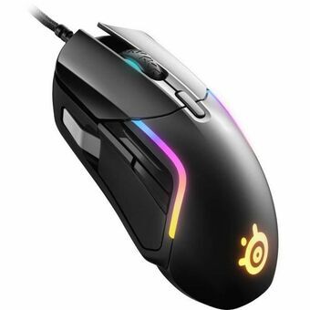 Gamemuis SteelSeries 62551 Zwart Multicolour Gaming Inclusief kabel LED-Lichten