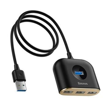 Hub USB Baseus Square round 4-in-1 Zwart