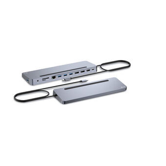 Hub USB-C i-Tec C31FLAT2PDPRO Zilverkleurig