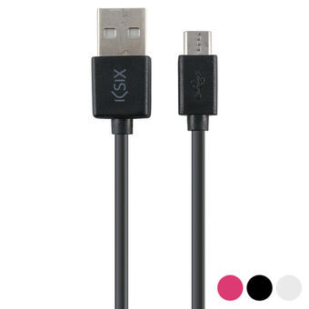 Kabel KSIX BXCUSB01 Micro USB 1 m Zwart