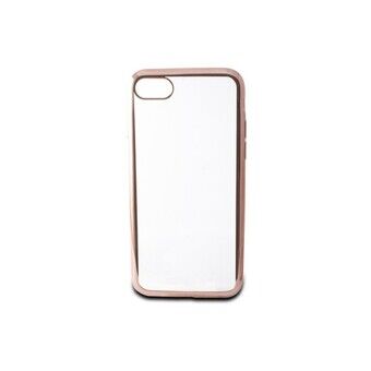 Mobiele hoes Iphone 7/8 Contact Flex Metaal TPU Transparant Rose Goud Metallic