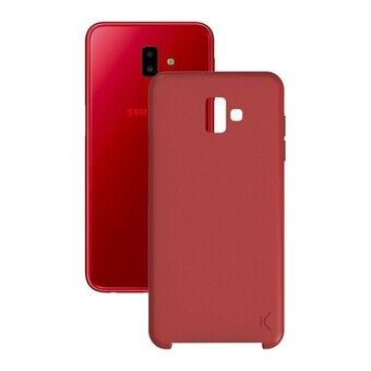 Mobiele hoes Samsung Galaxy J6 + 2018 Soft Rood