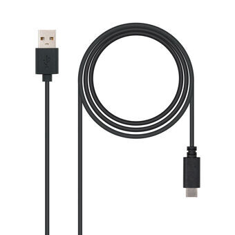 Kabel USB A naar USB C NANOCABLE 10.01.210 Zwart