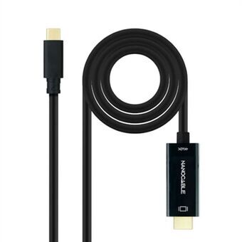 Kabel USB-C naar HDMI NANOCABLE 10.15.5132 Zwart 1,8 m 4K Ultra HD