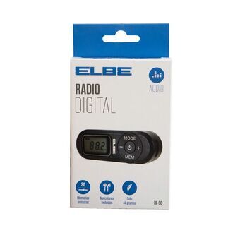 Portable Digitale Radio ELBE RF-96 Zwart FM